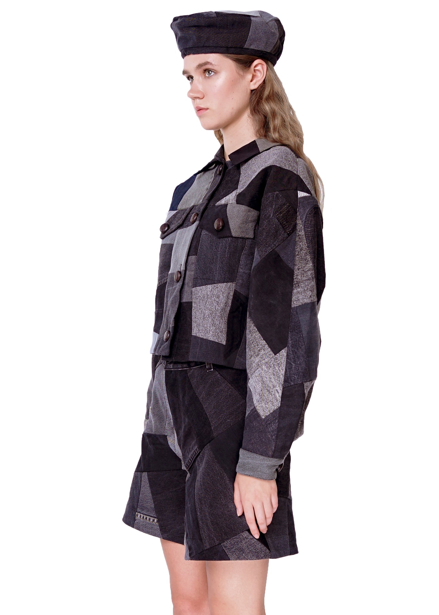 Black Patchwork Jacket