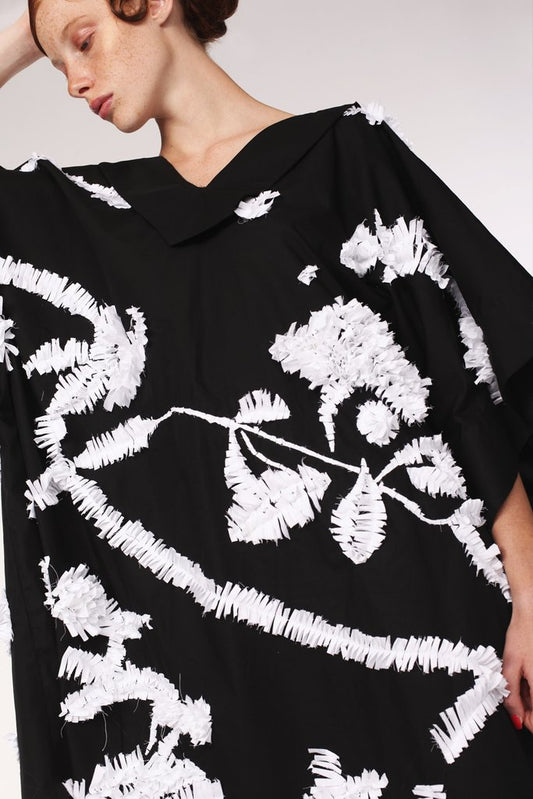 Cotton Caftan With Embroidery