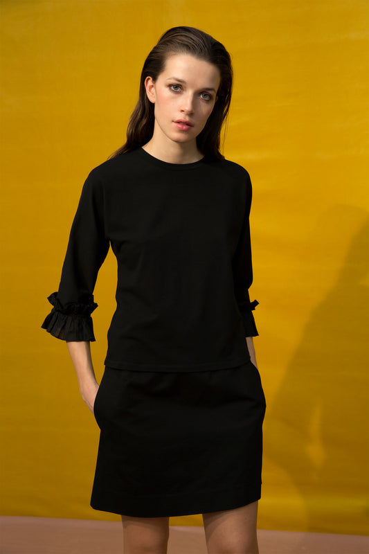 T-Shirt W/Ruffled Sleeves