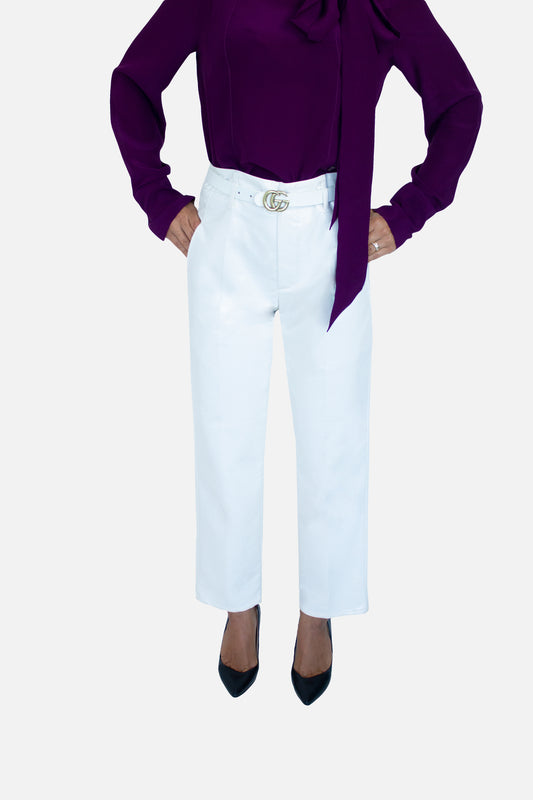 Cropped Wide Leg Trousers