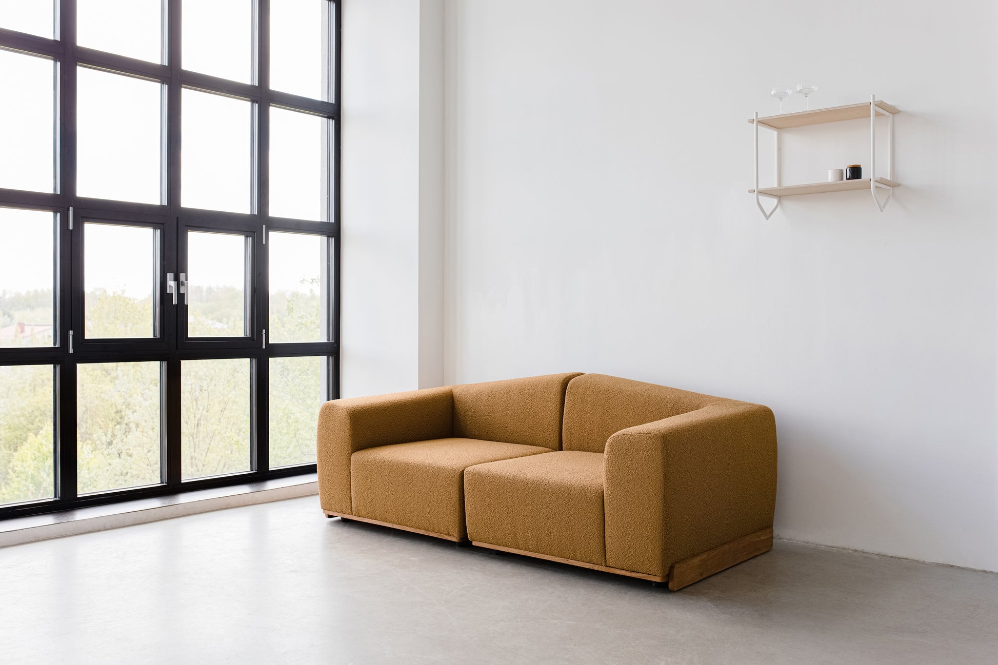 dessus white frame shelf