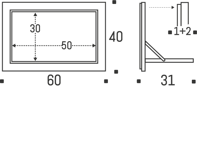 Fläpps Shelf 60×40 – Bubbles Indigo – Pattern Studio