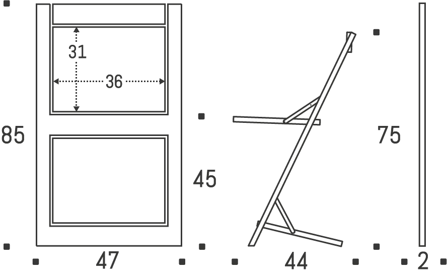 Fläpps Folding Chair – Criss Cross Green (on birch)