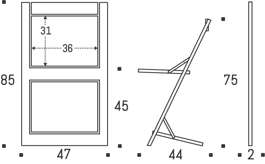 Fläpps Folding Chair – Criss Cross Gray (on birch)