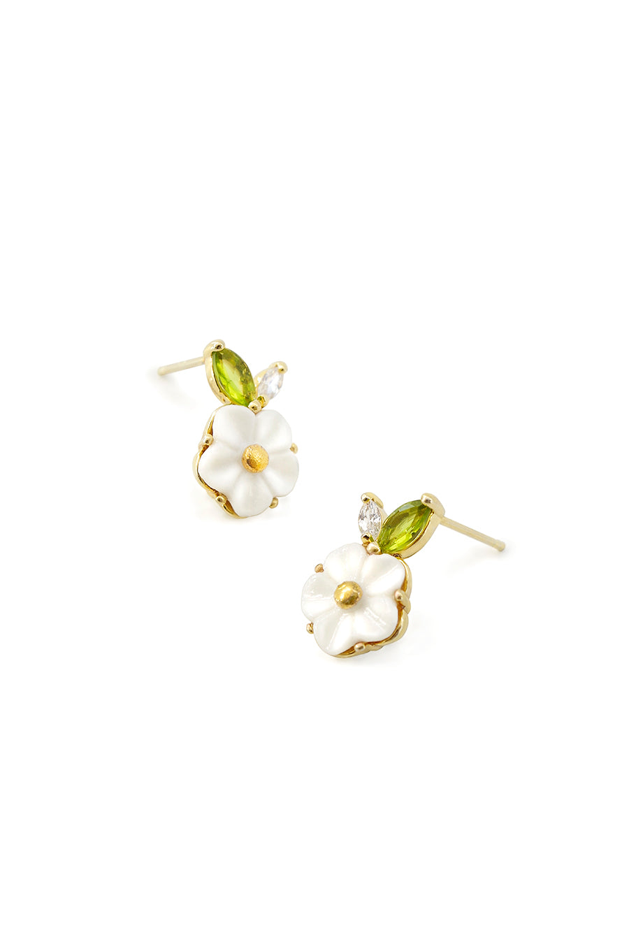 Porcelain Strawberry Flower Stud Earring