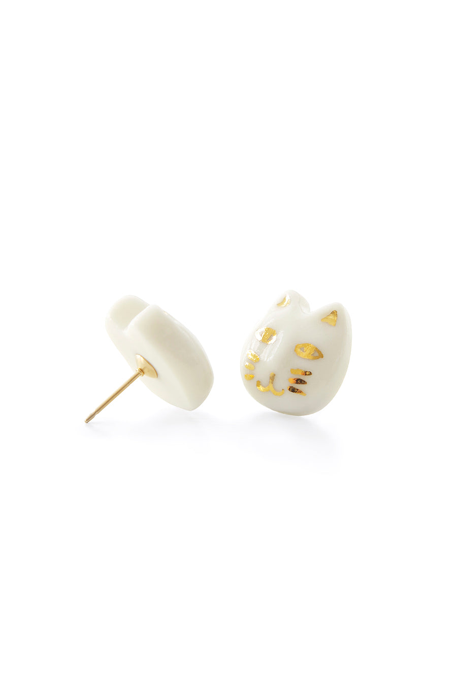 Lucky Cat Stud Earrings