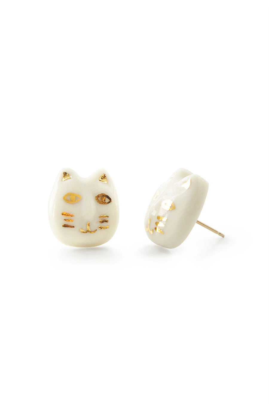 Lucky Cat Stud Earrings