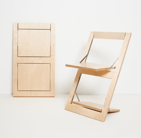 Fläpps Folding Chair – Birch Clear Lacquered