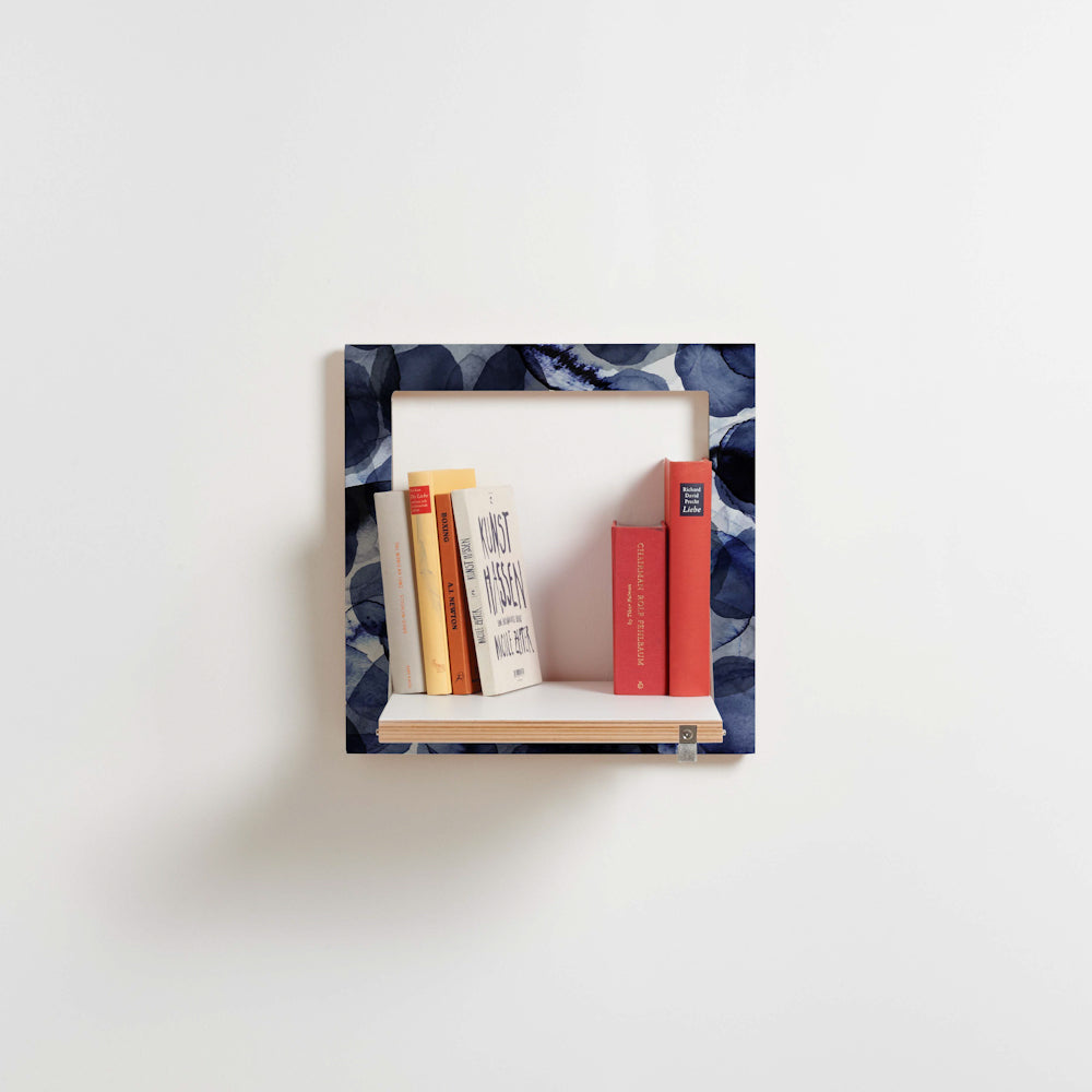 Fläpps Shelf 40×40 – Bubbles Indigo – Pattern Studio