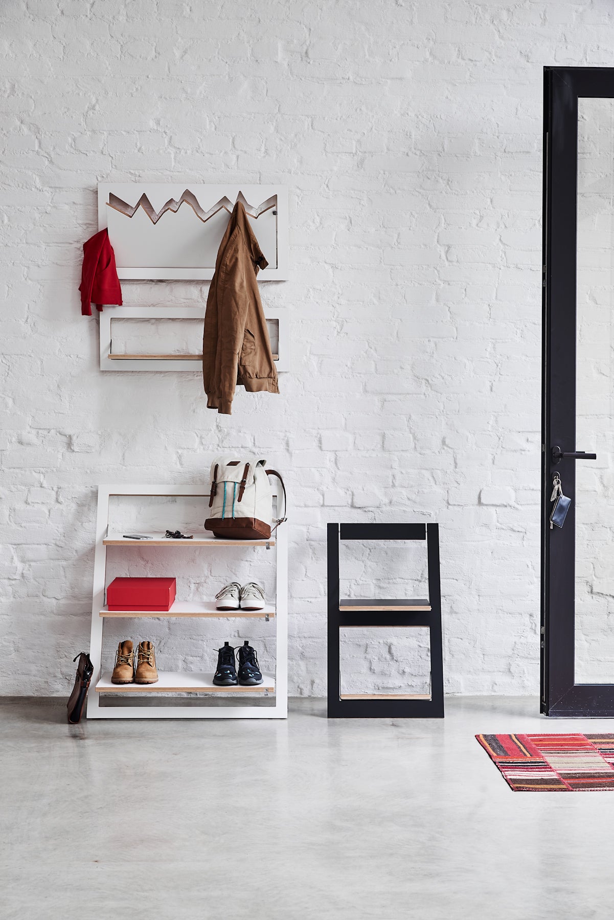 White Fläpps Leaning Shelf 80×100-3