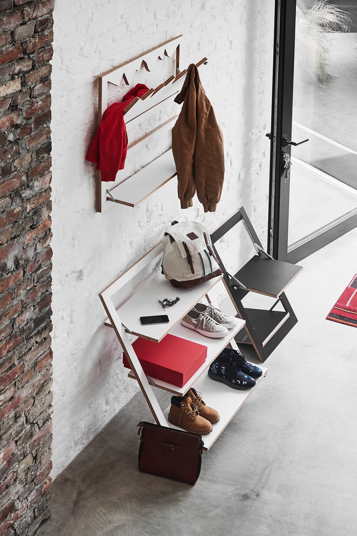 White Fläpps Leaning Shelf 80×100-3