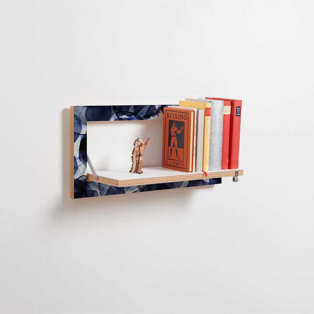 Fläpps Shelf 60×27 – Bubbles Indigo – Pattern Studio