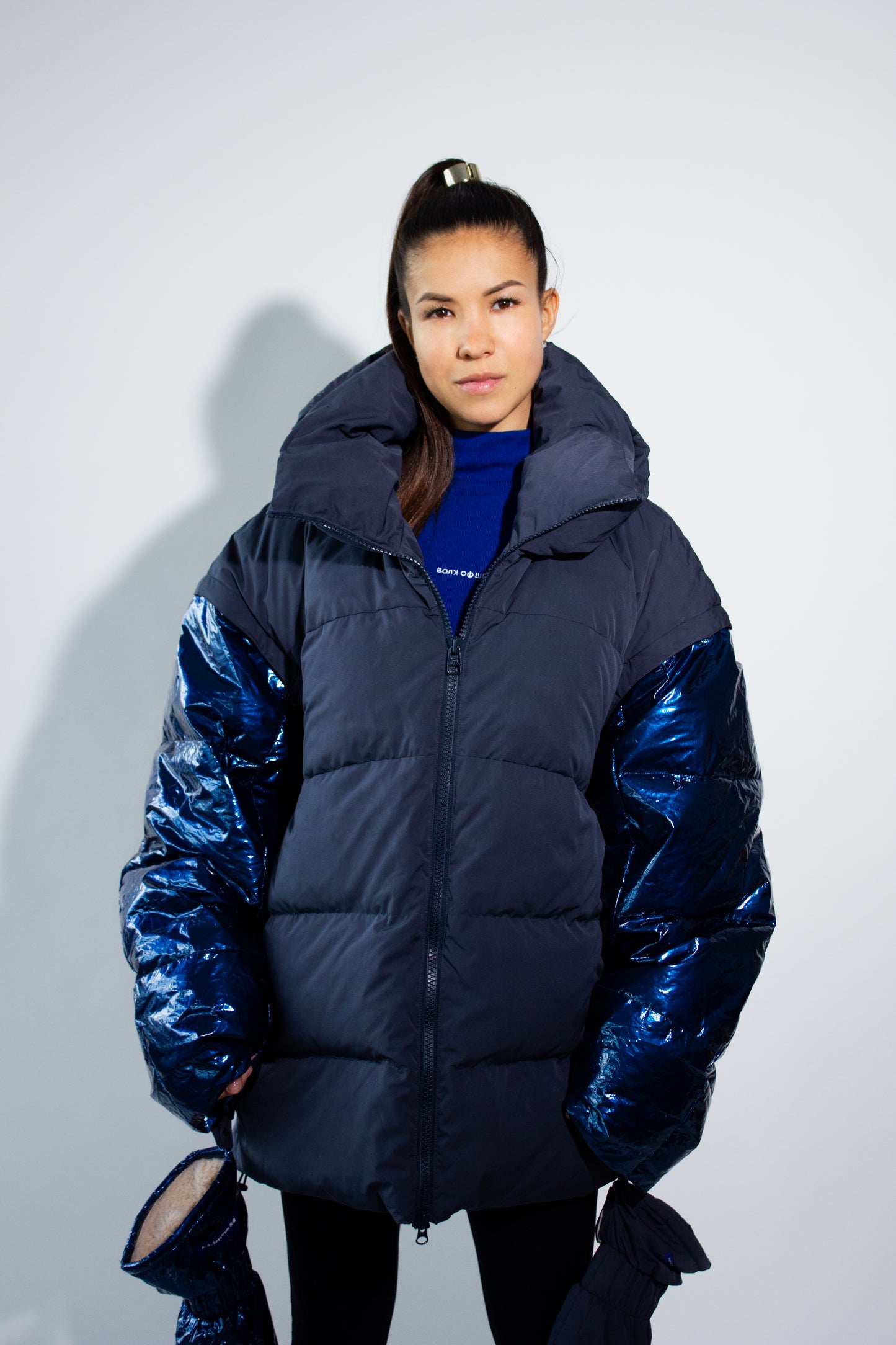 High Point Hooded Down Bomber Jacket