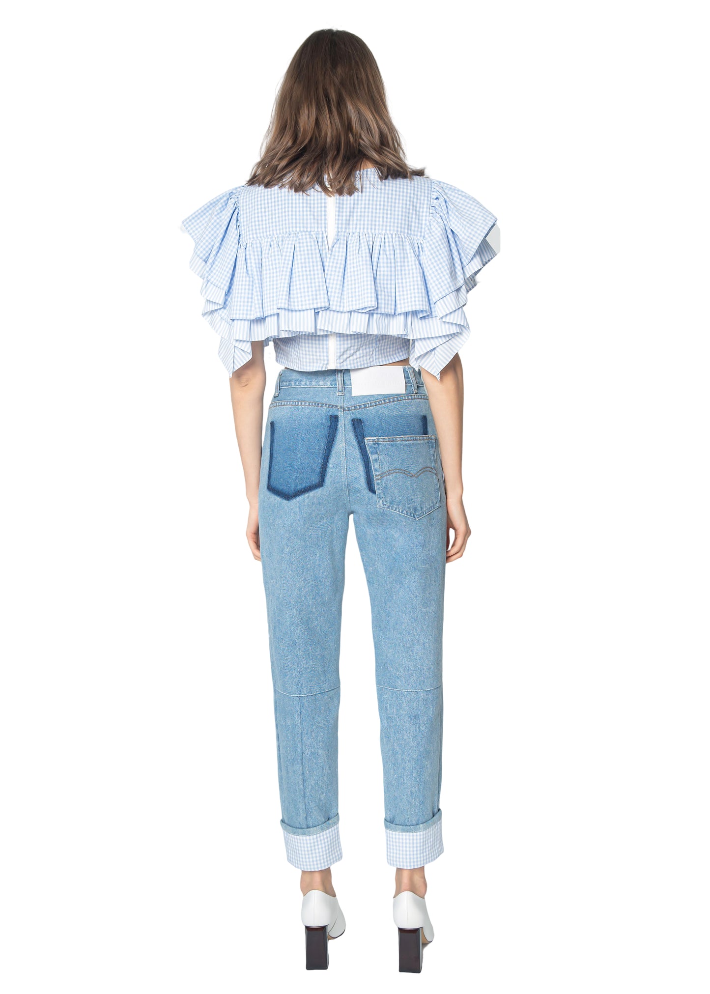 Reworked Slim Jeans With Cotton Pockets