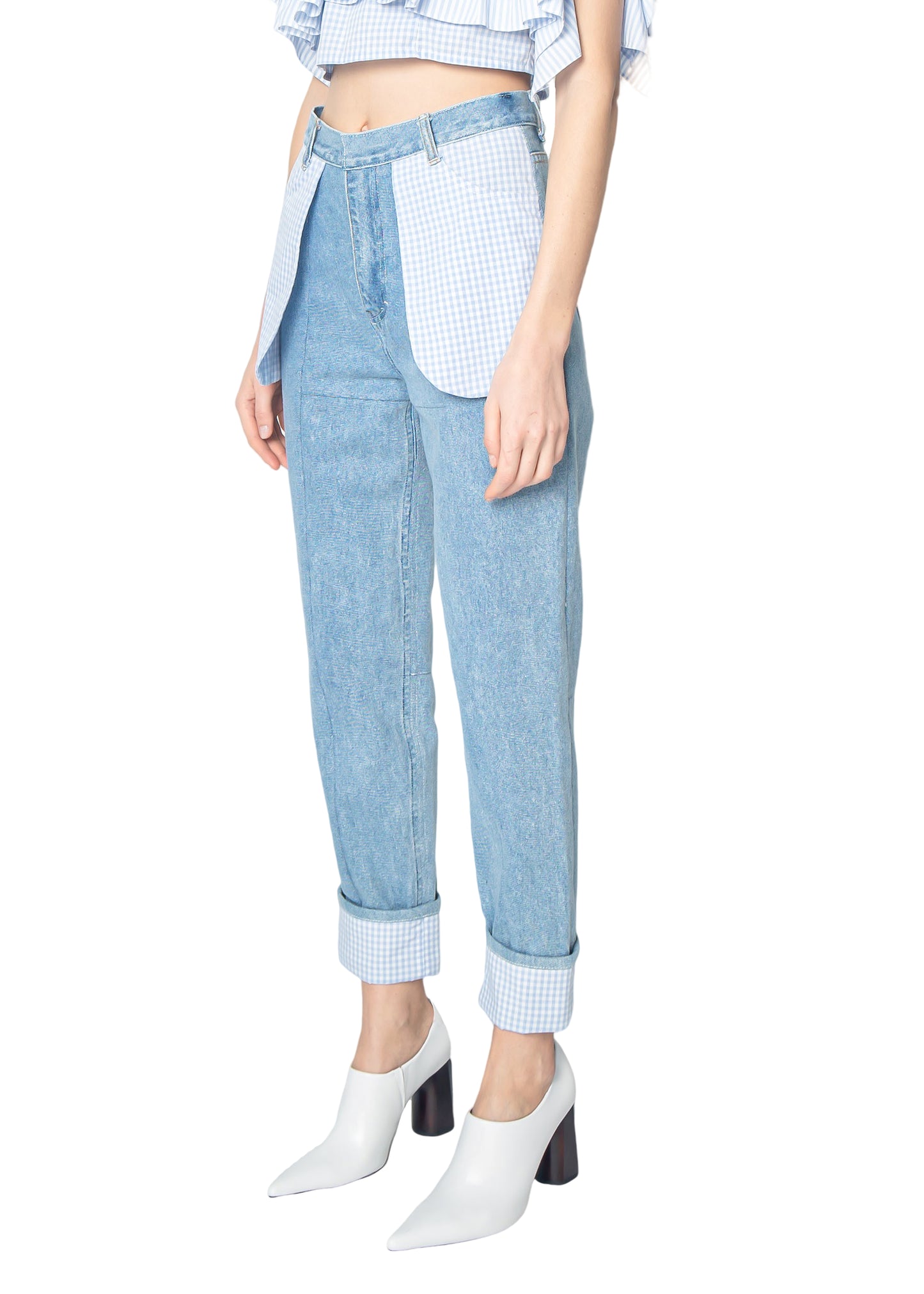 Reworked Slim Jeans With Cotton Pockets