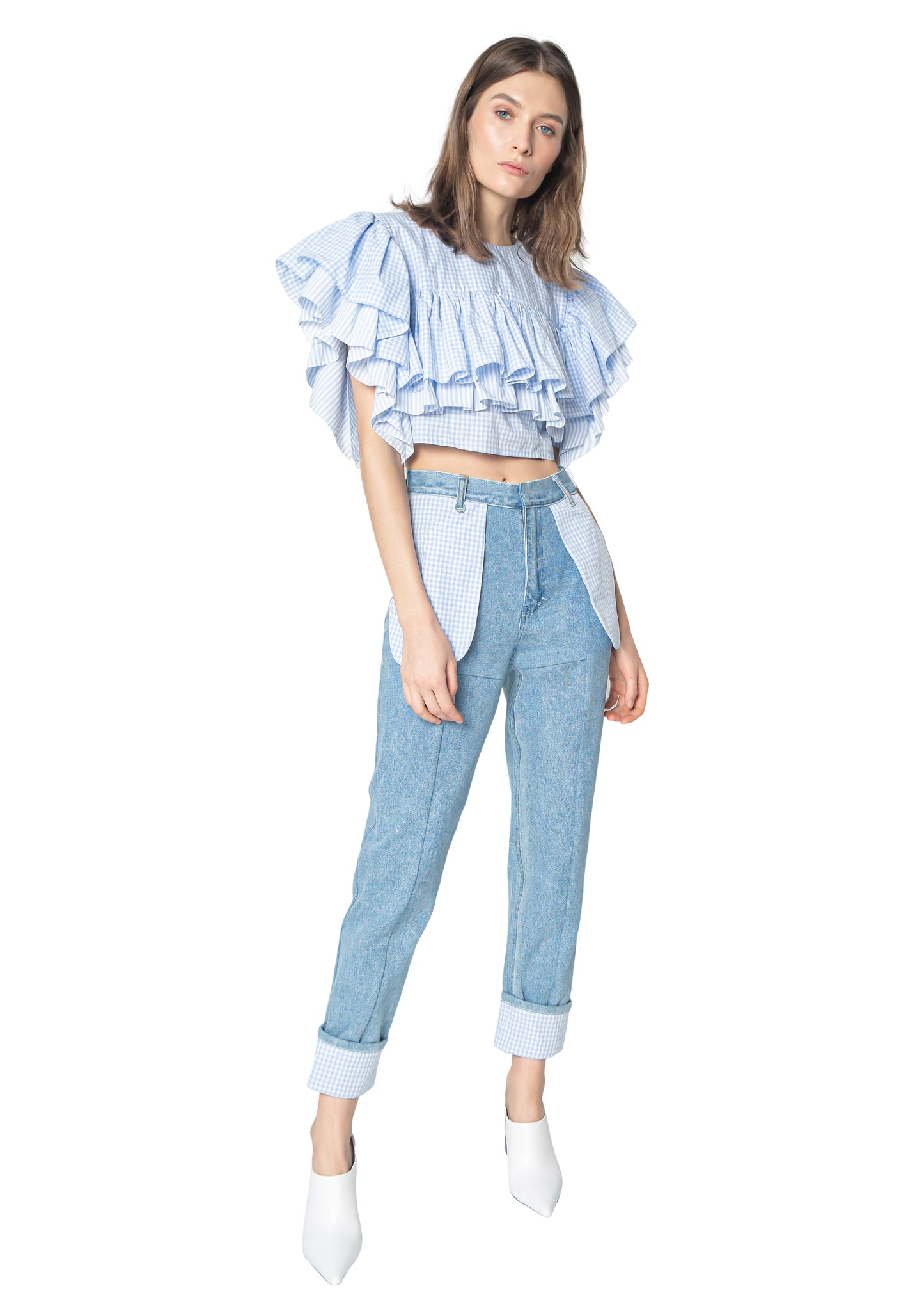 Reworked Slim Jeans With Cotton Pockets