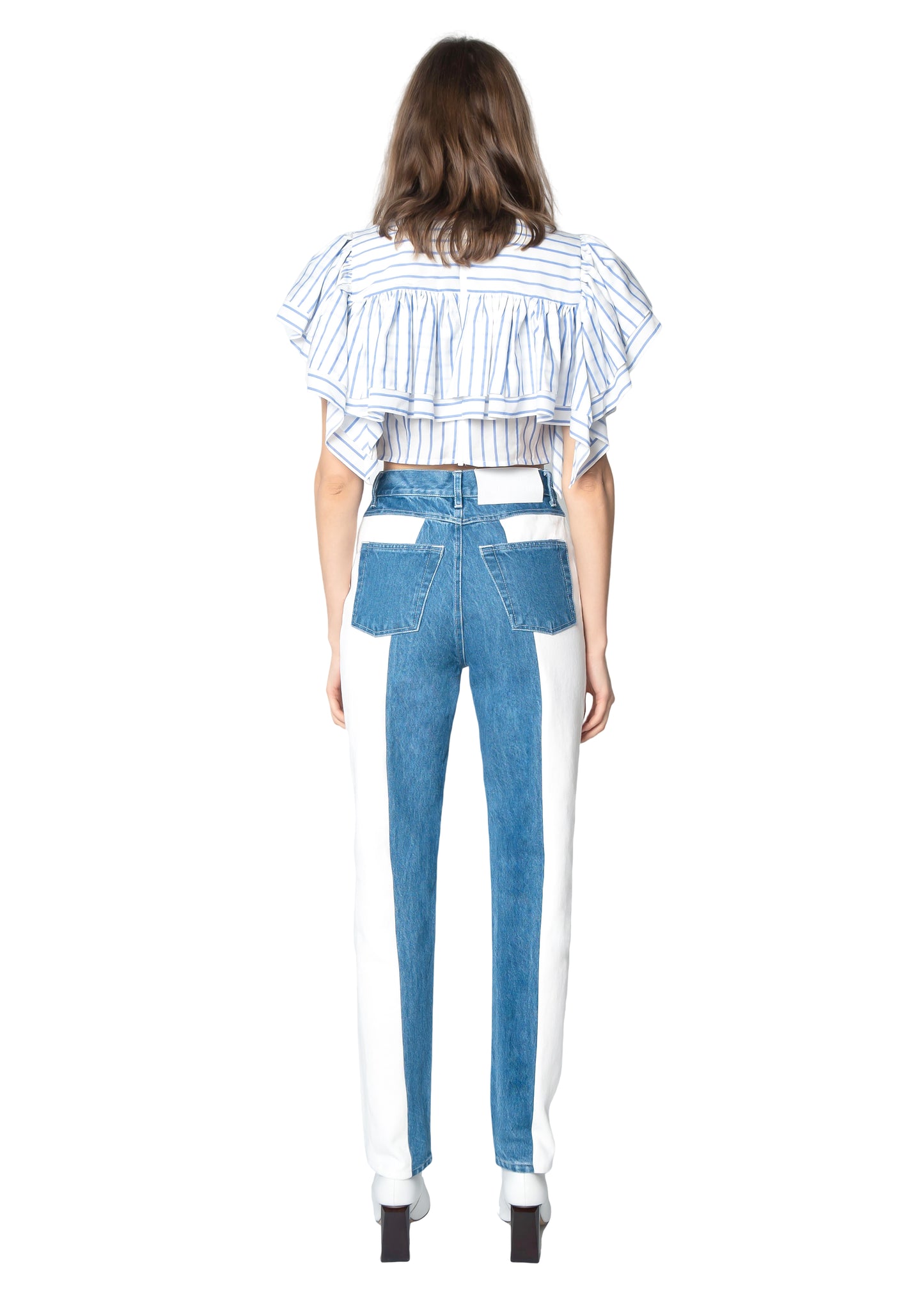Mixed Colour Denim Slim Jeans