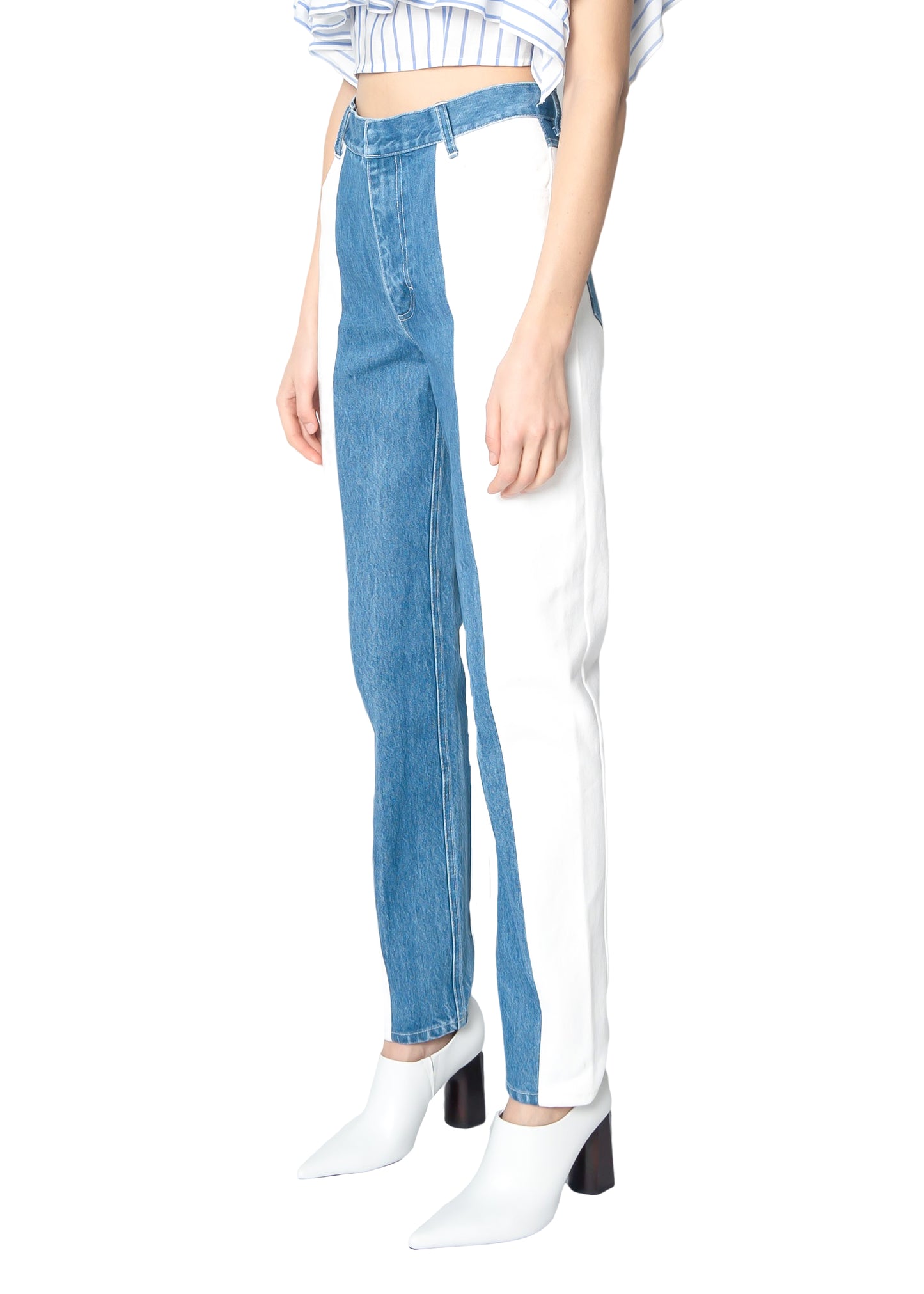 Mixed Colour Denim Slim Jeans