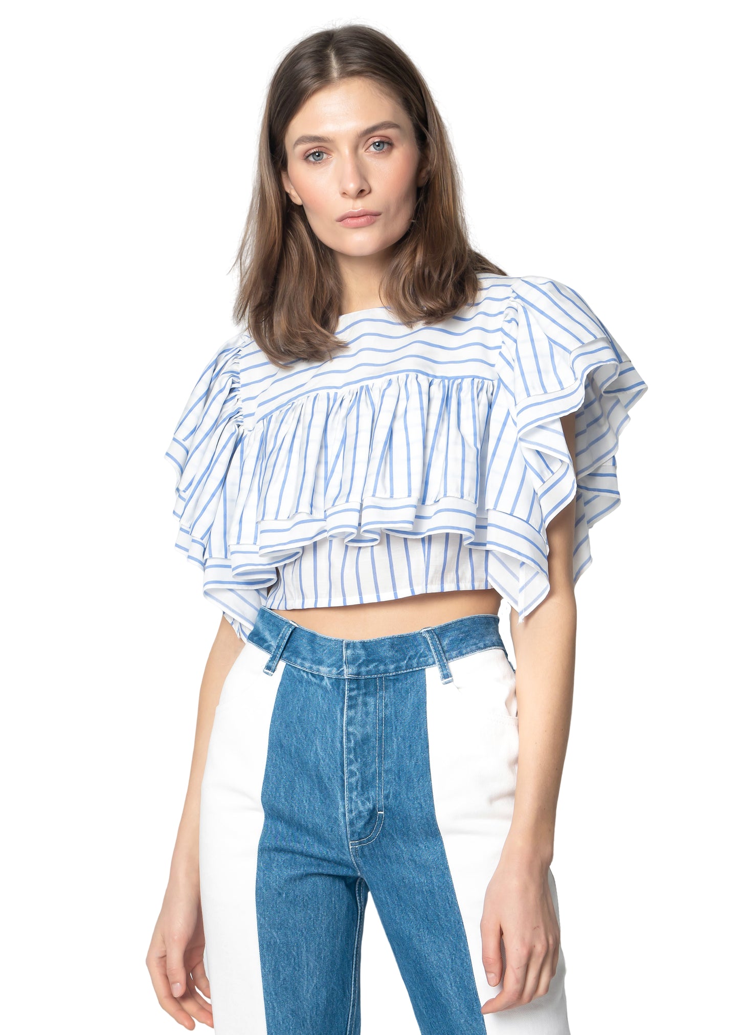 Mixed Colour Denim Slim Jeans