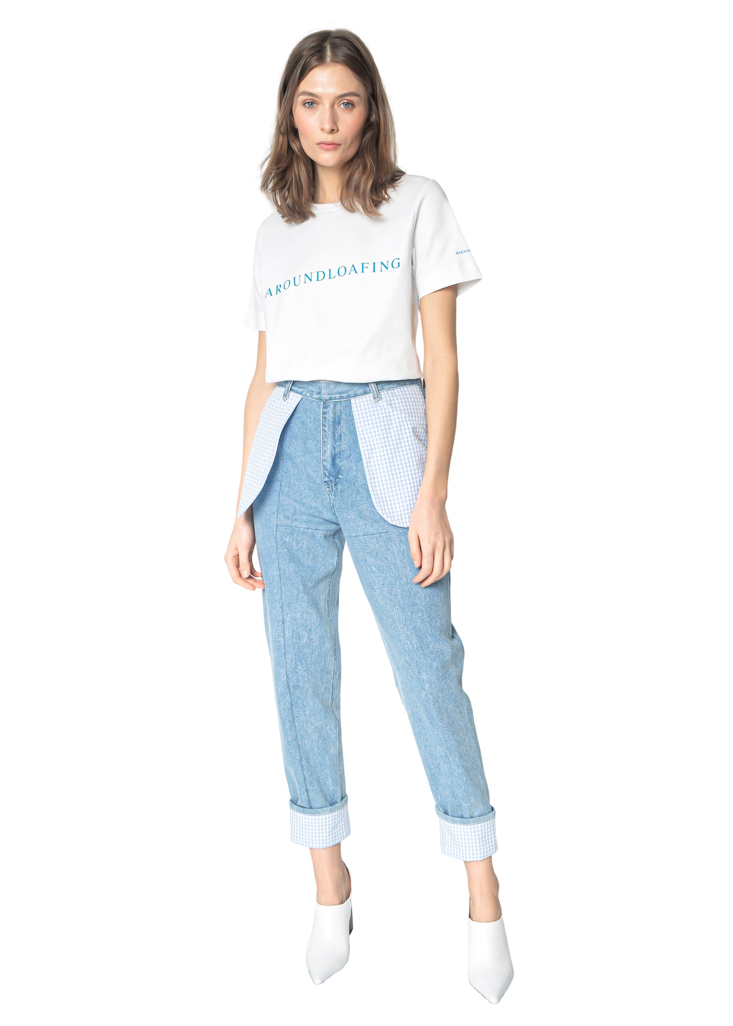 Reworked Slim Jeans With Cotton Pockets