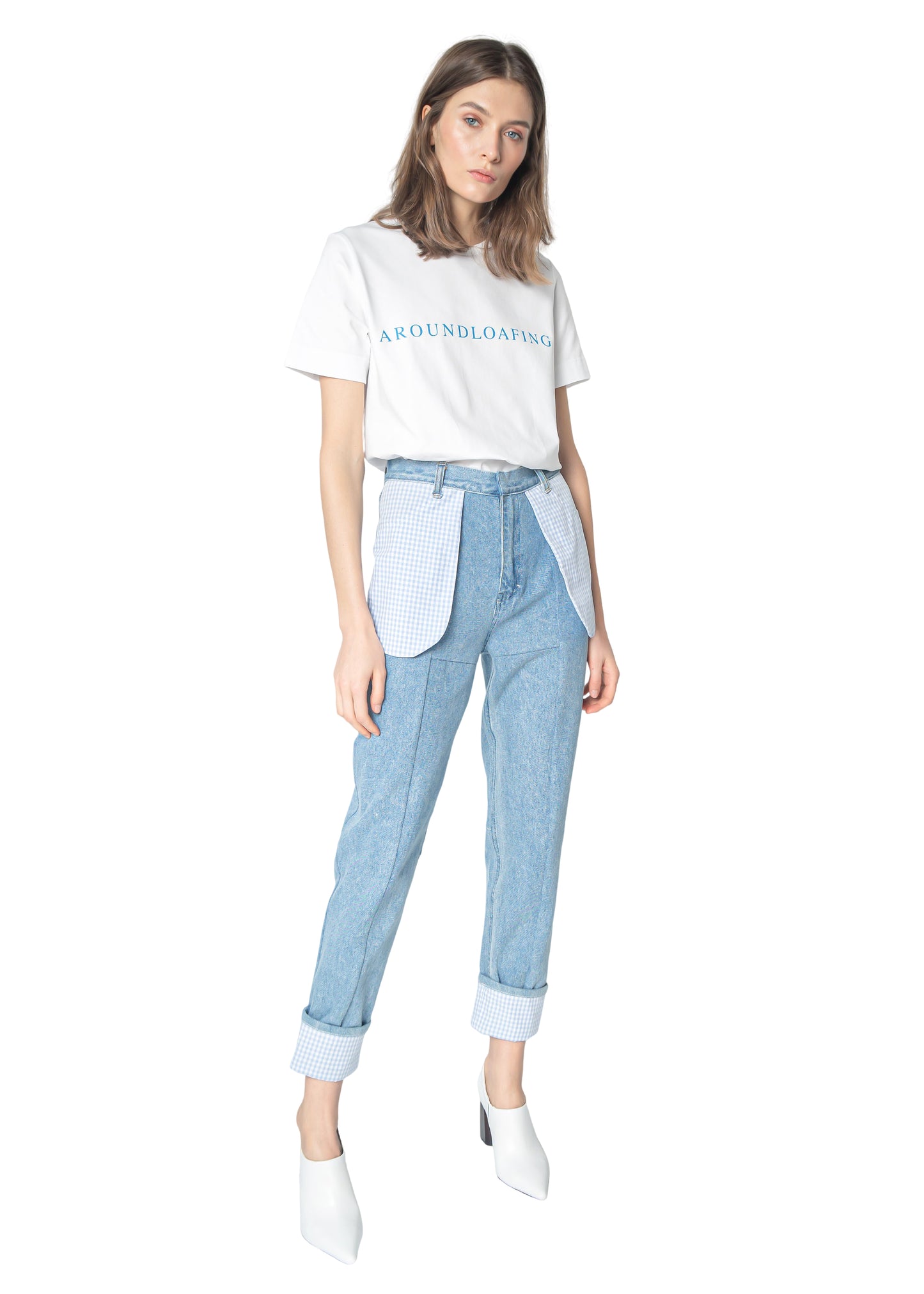 Reworked Slim Jeans With Cotton Pockets