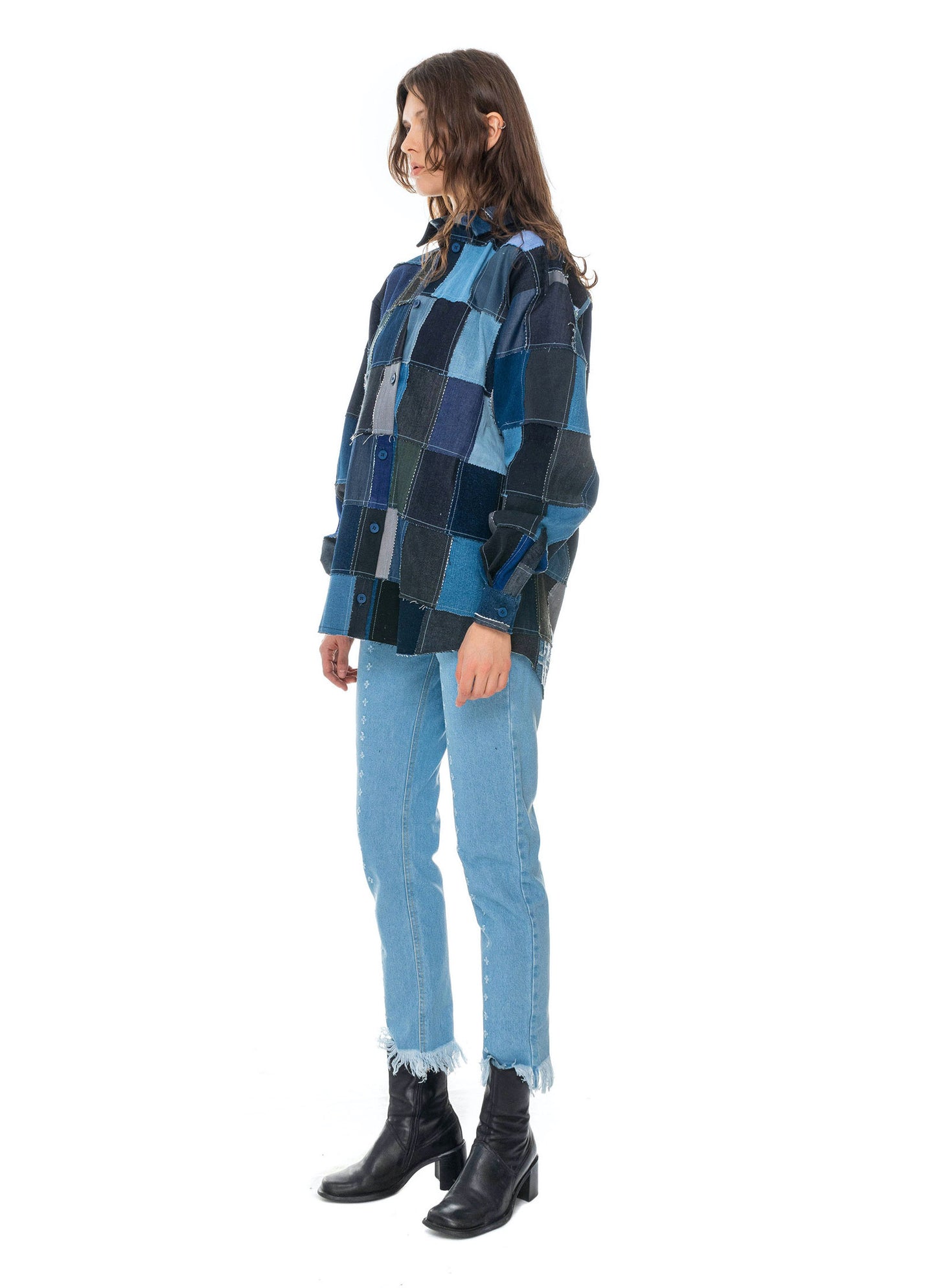 Denim Fabric Swatches Shirt Unisex