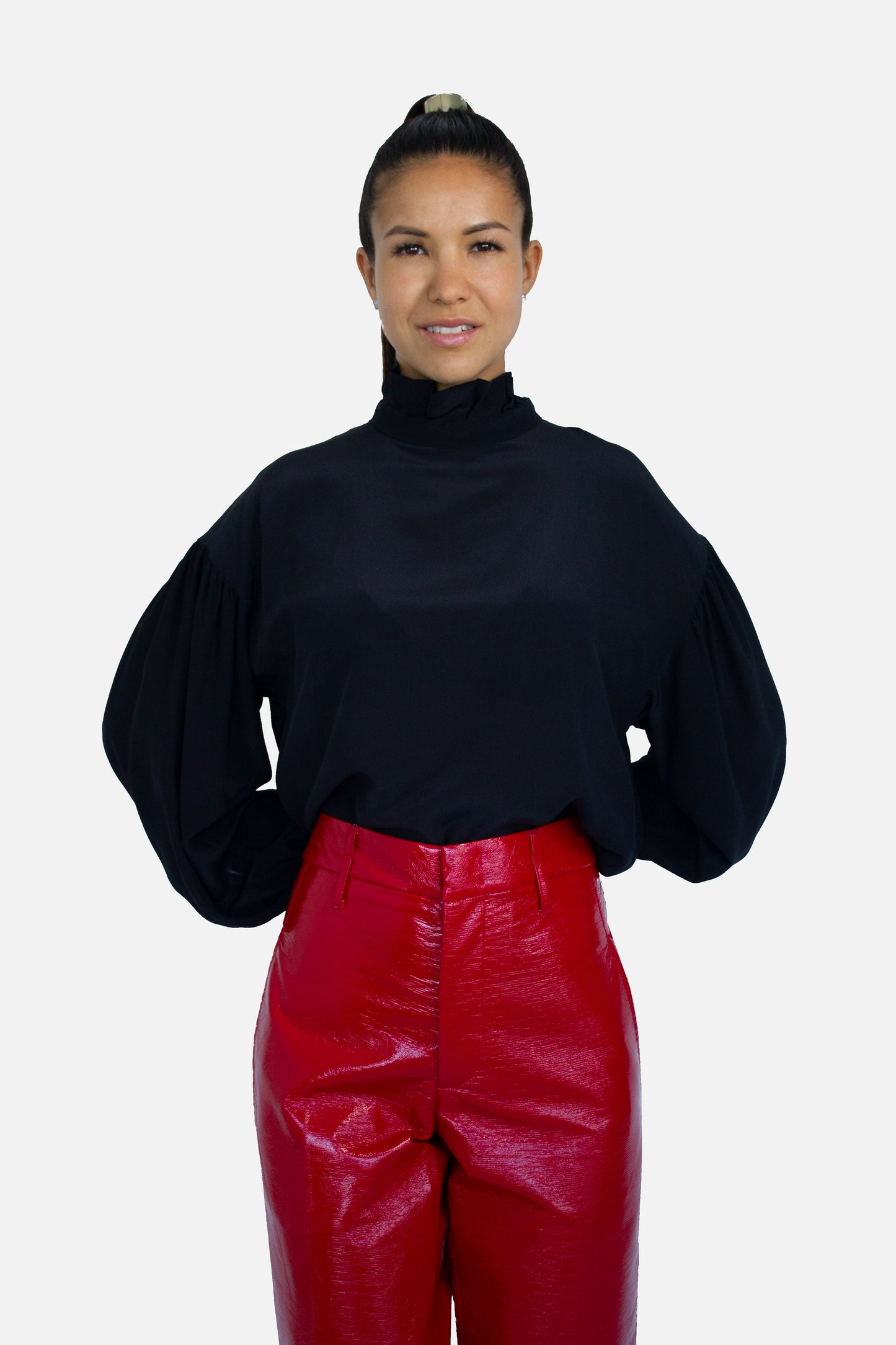 Karma Ruffle-Trimmed Silk Blouse
