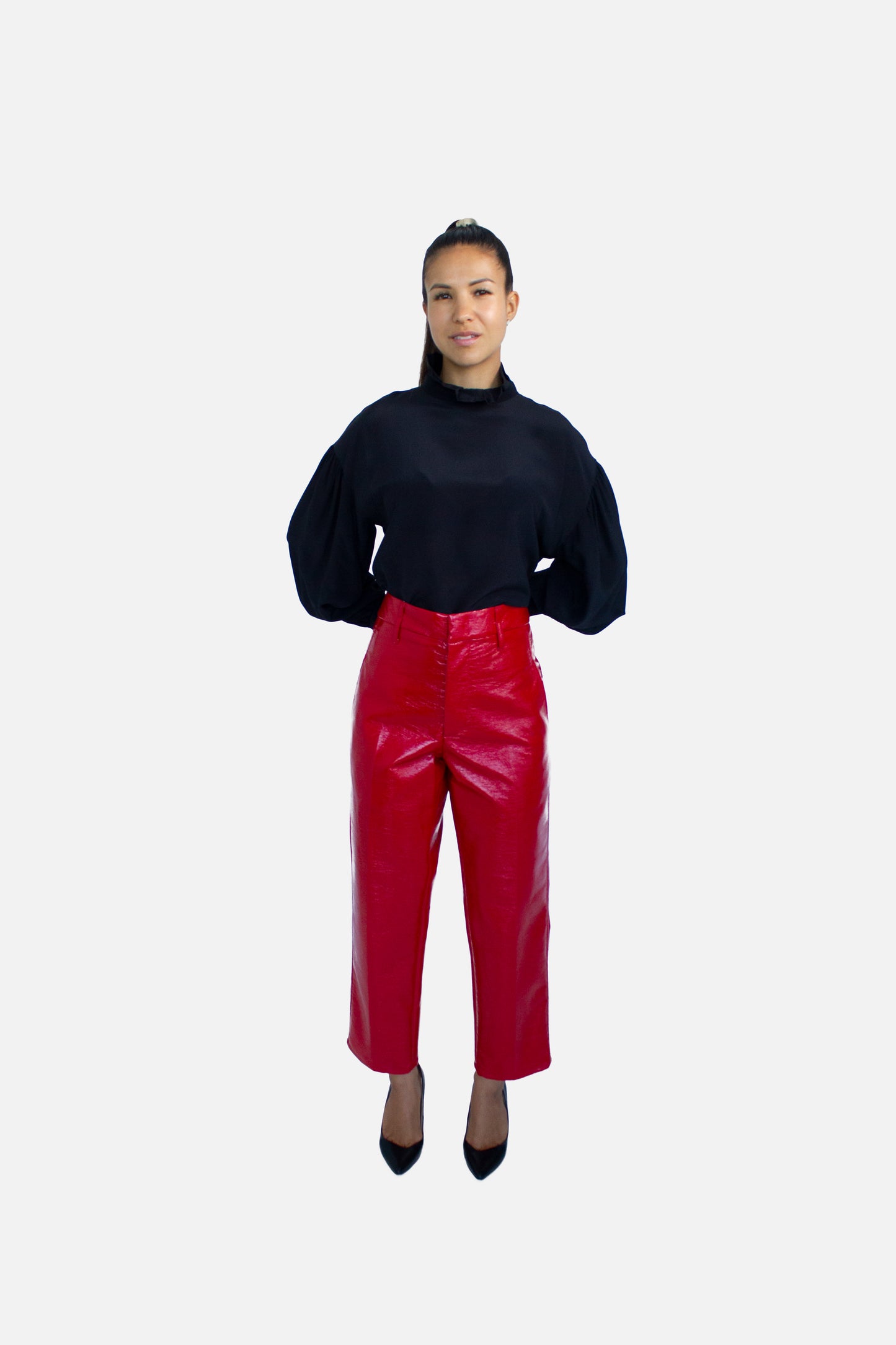 Karma Ruffle-Trimmed Silk Blouse