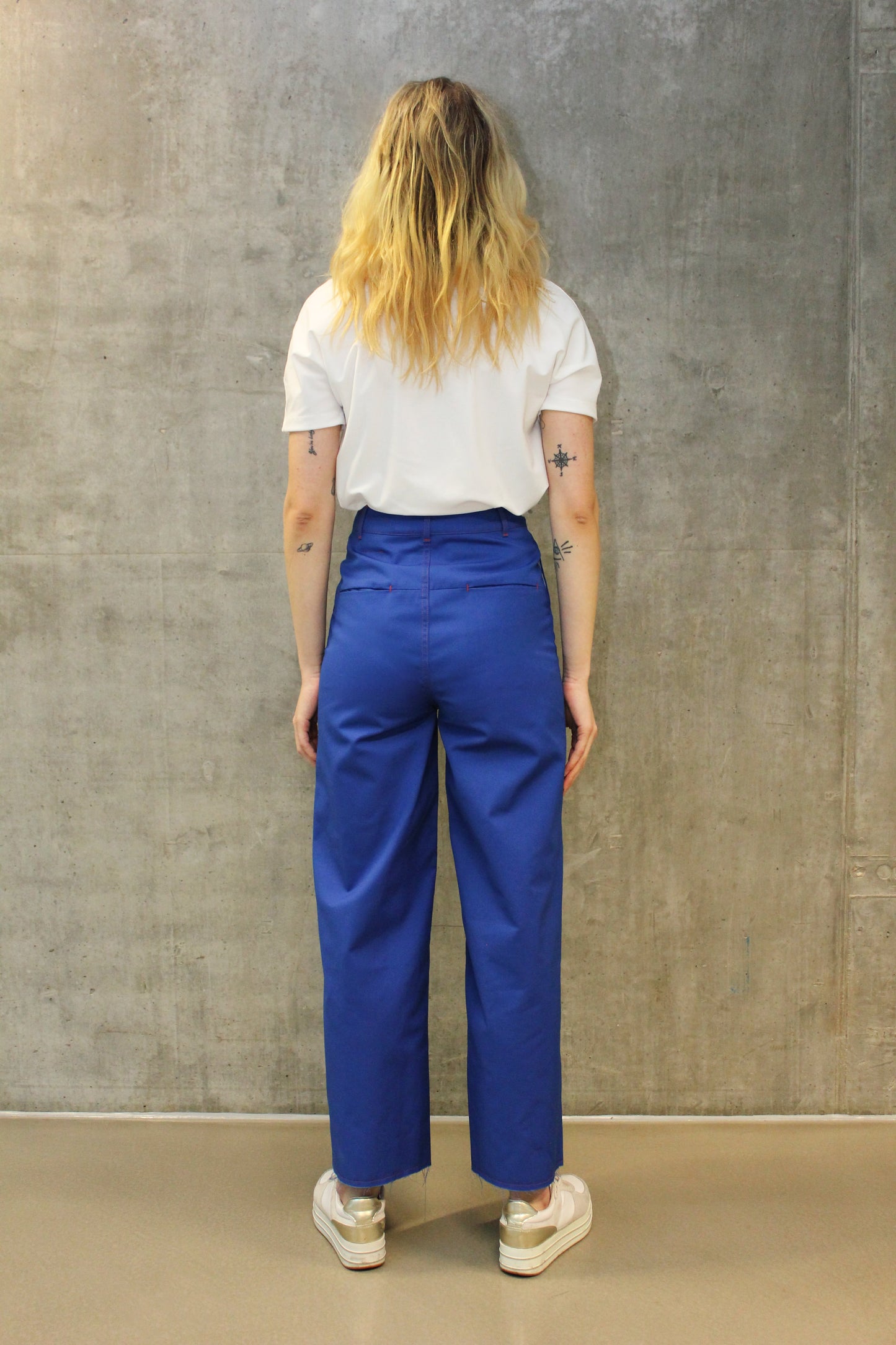 Blue Panel Pants