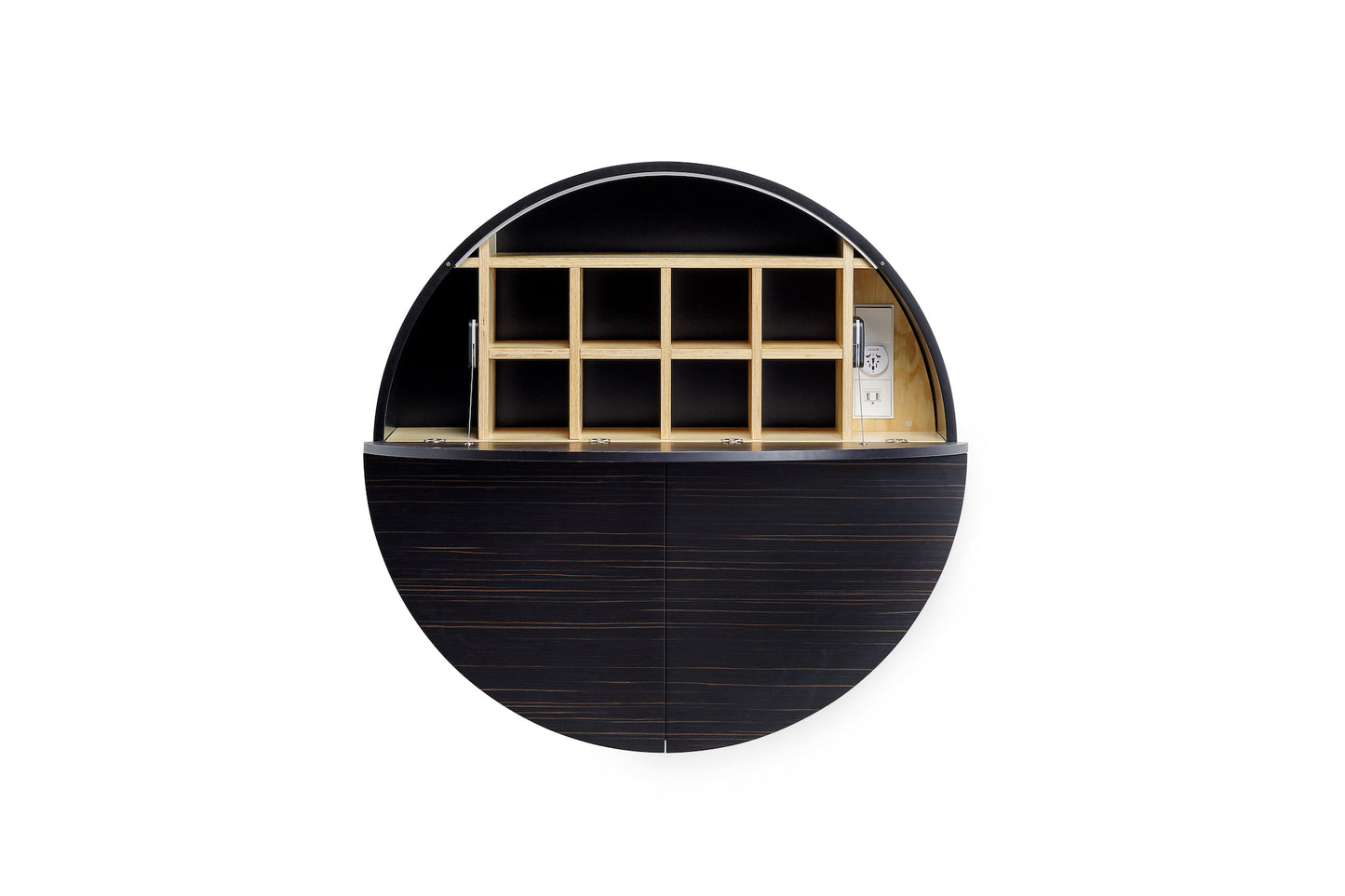 Multifunctional Pill Cabinet Dark Ebony Veneer