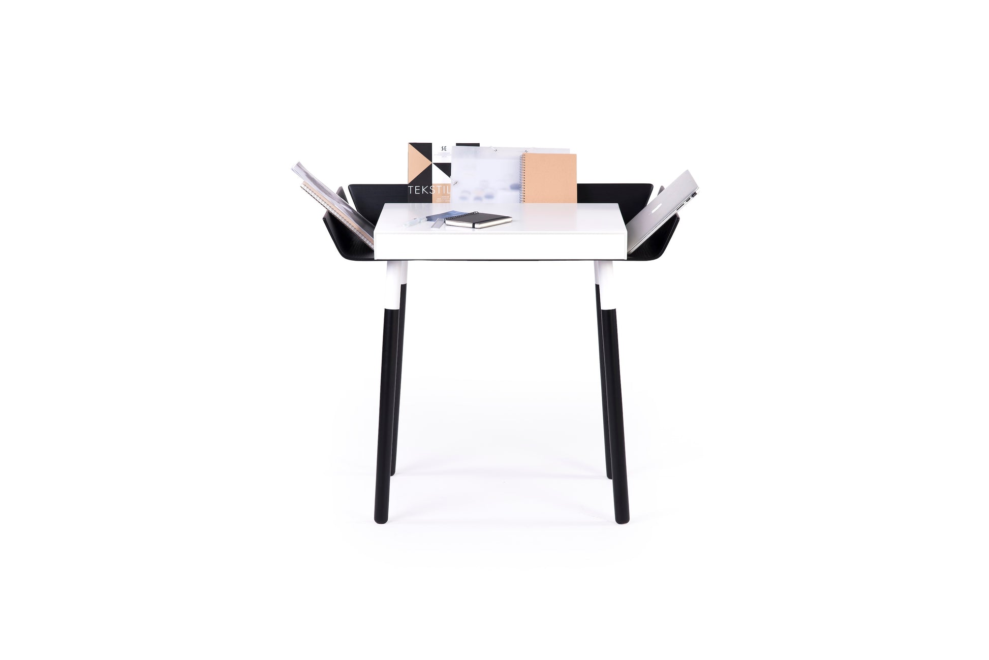 1 drawer natural birch tree black desk