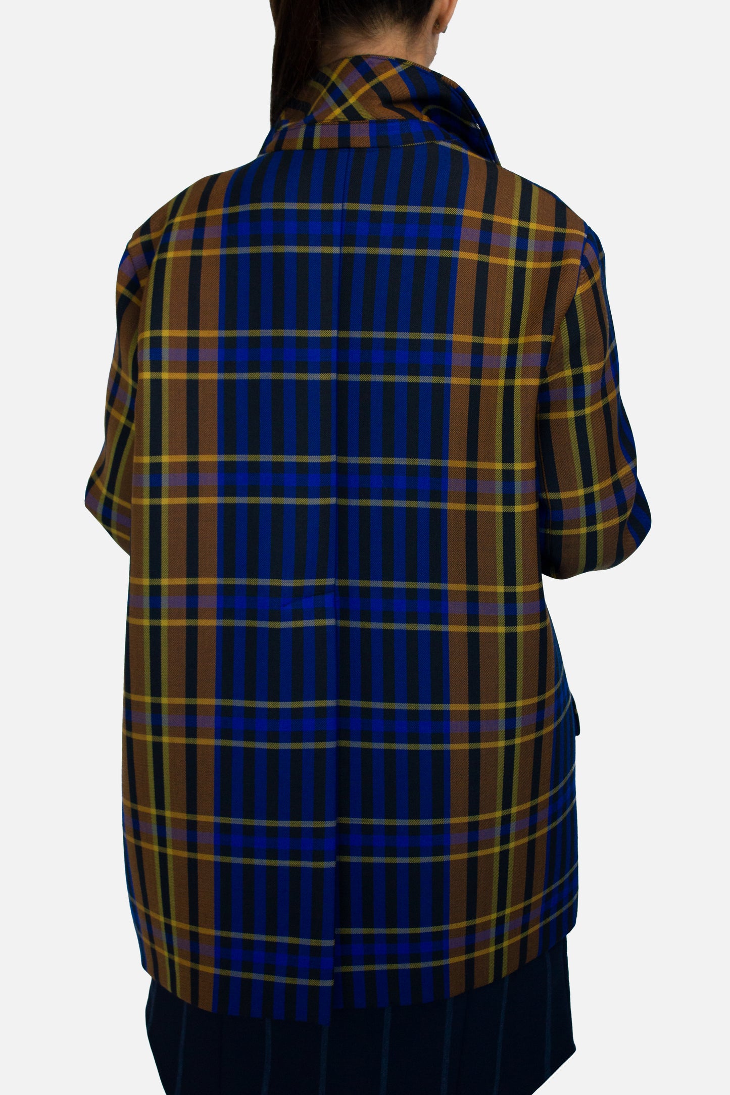 Multicolor Check Oversized Jacket