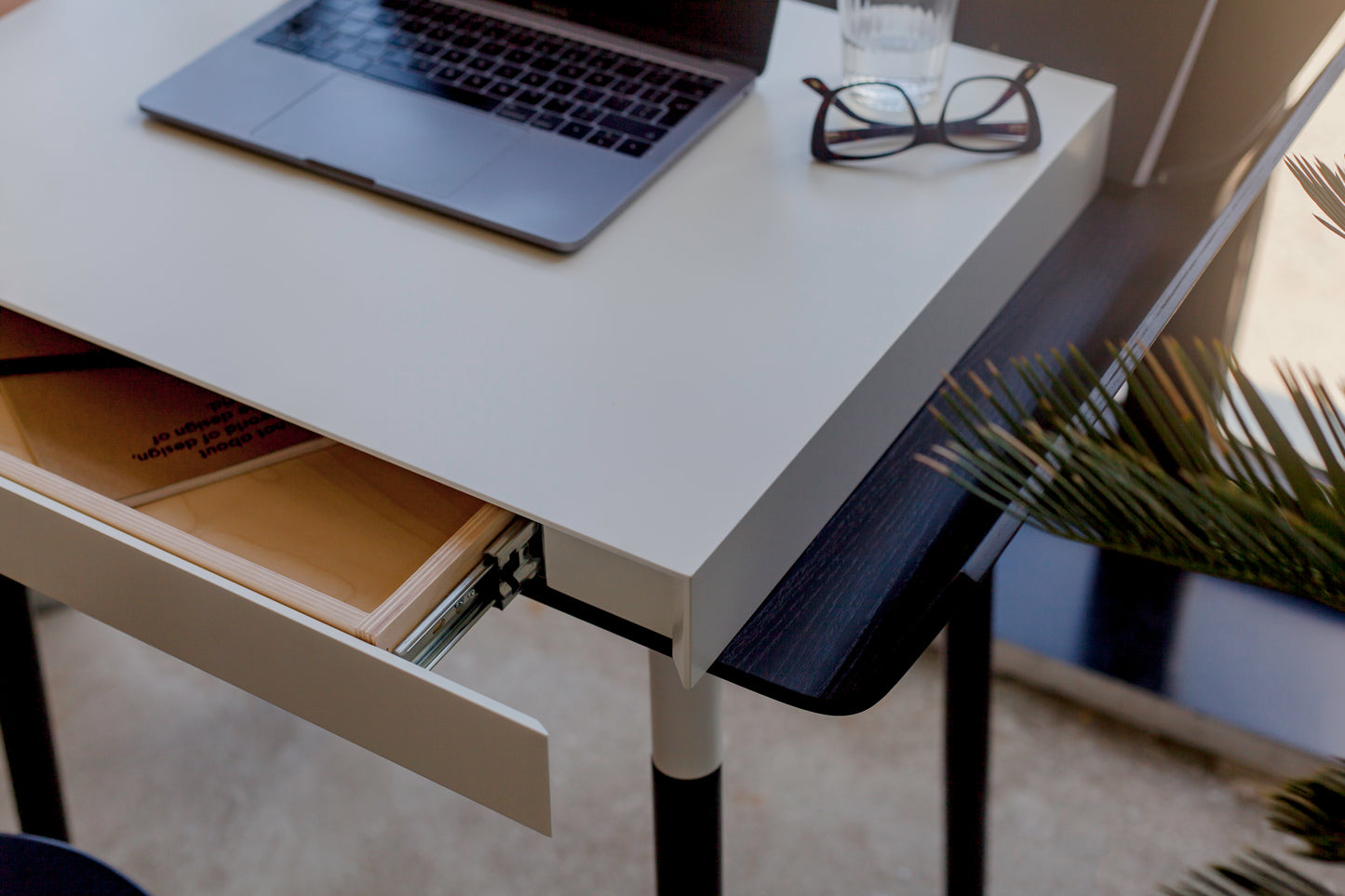 1 drawer natural birch tree desk