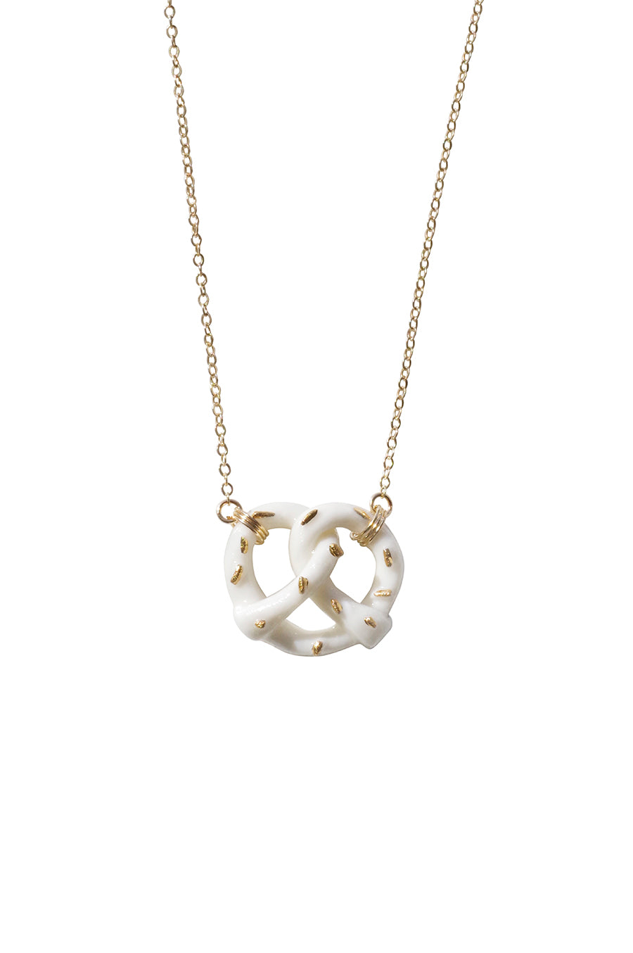 Mini Porcelain Pretzel Necklace