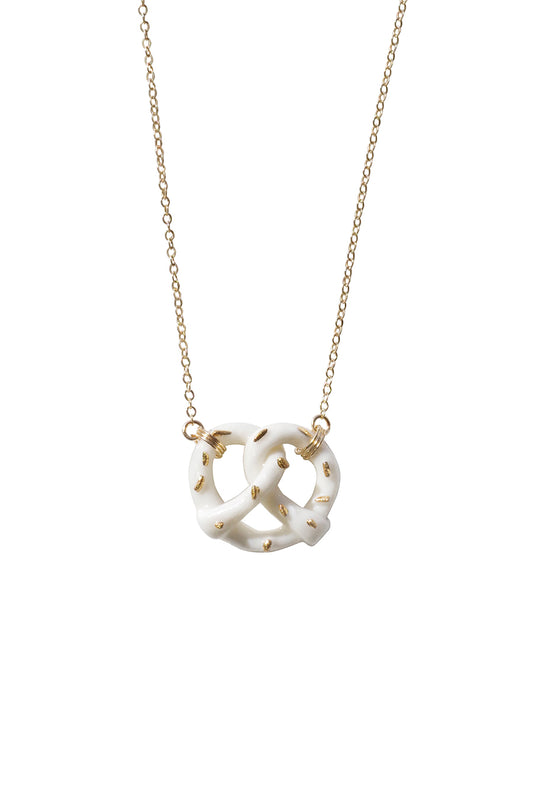 Mini Porcelain Pretzel Necklace
