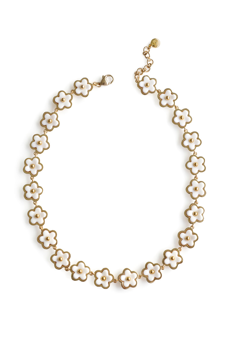 Mini Porcelain Daisy Cluster Necklace