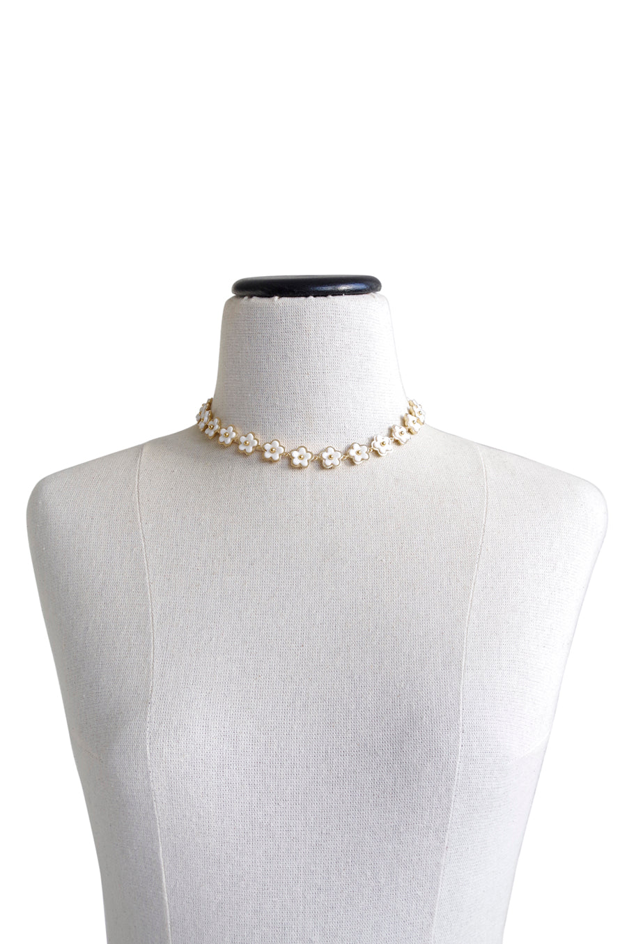 Mini Porcelain Daisy Cluster Necklace