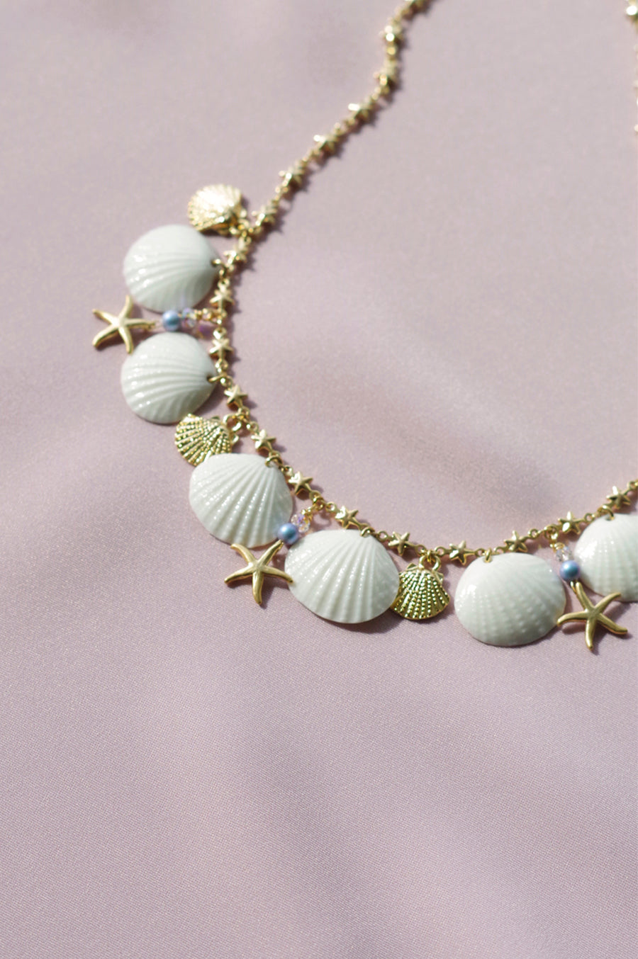 Little Mermaid Porcelain Seashell Necklace