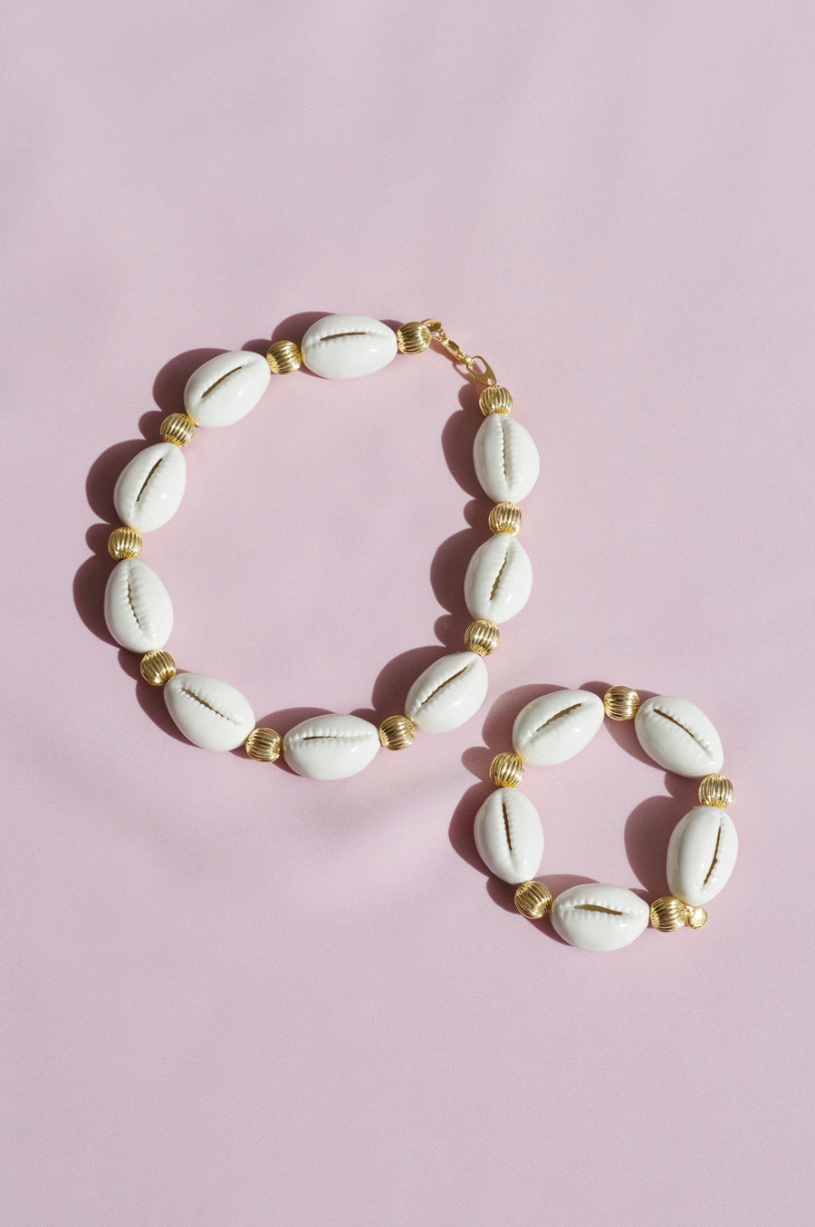 Porcelain Cowrie Shell Collar Necklace