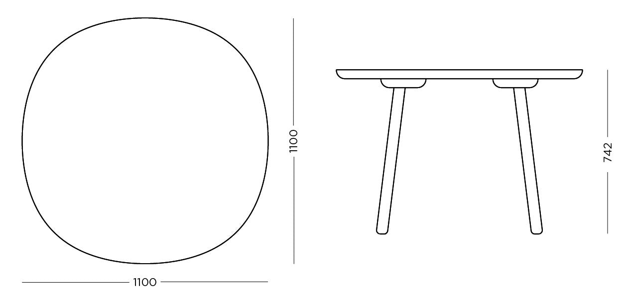 Naïve Dining Table Solid Ash