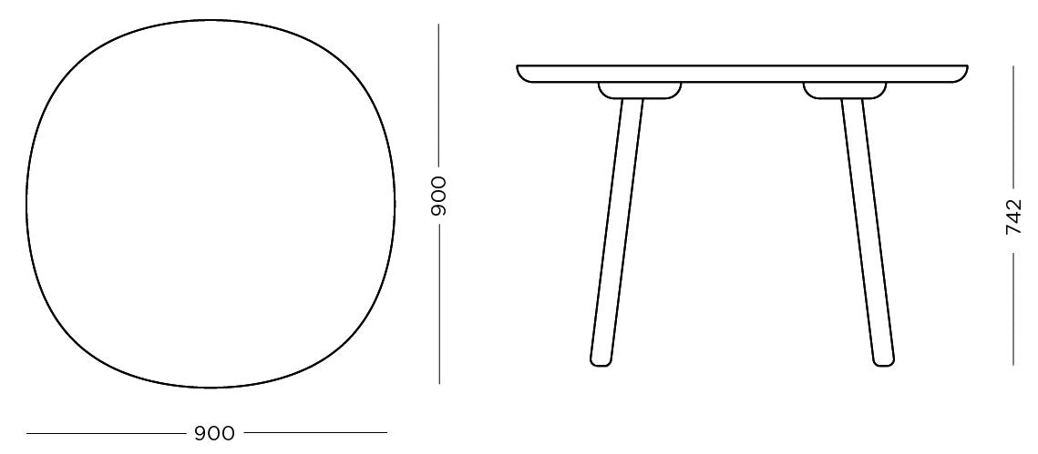 Naïve Dining Table Solid Ash