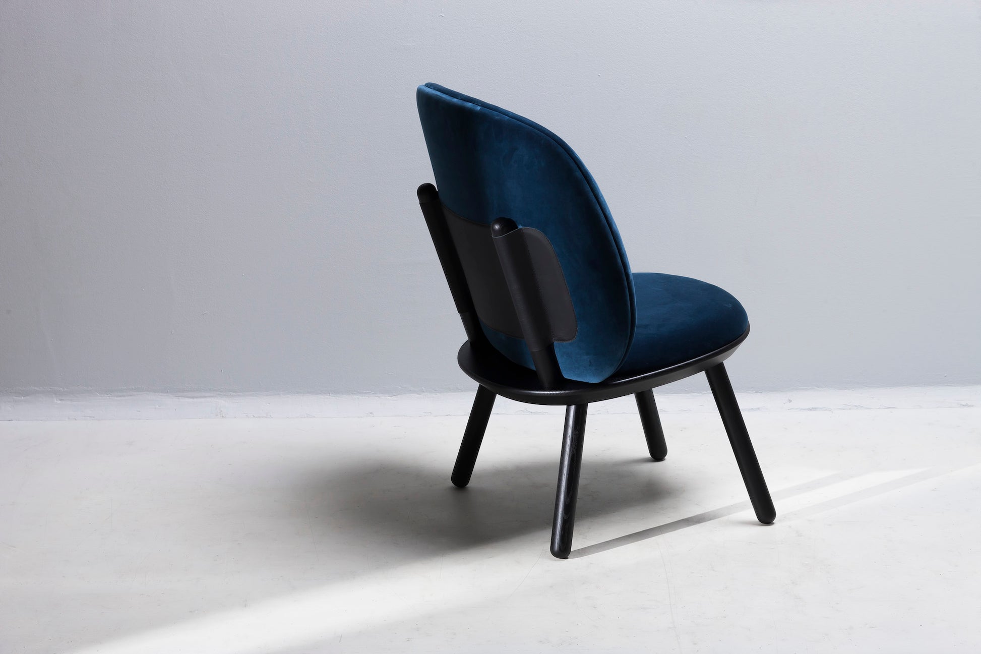 Blue Naïve Low Velour Accent Chair