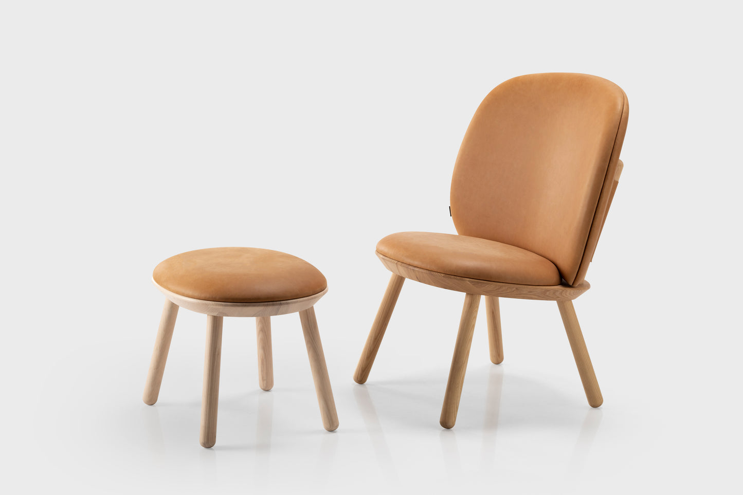 Naïve Low Chair - Hulst Dark Brown Leather