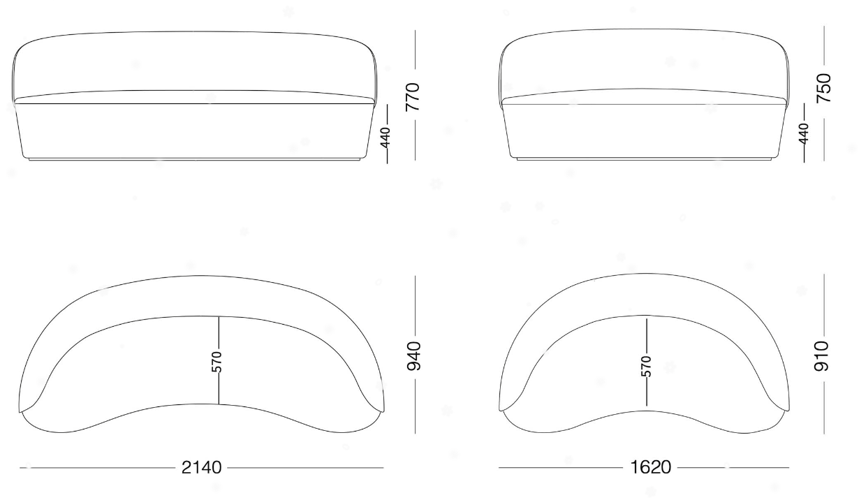 Naïve Sofa Black Leather
