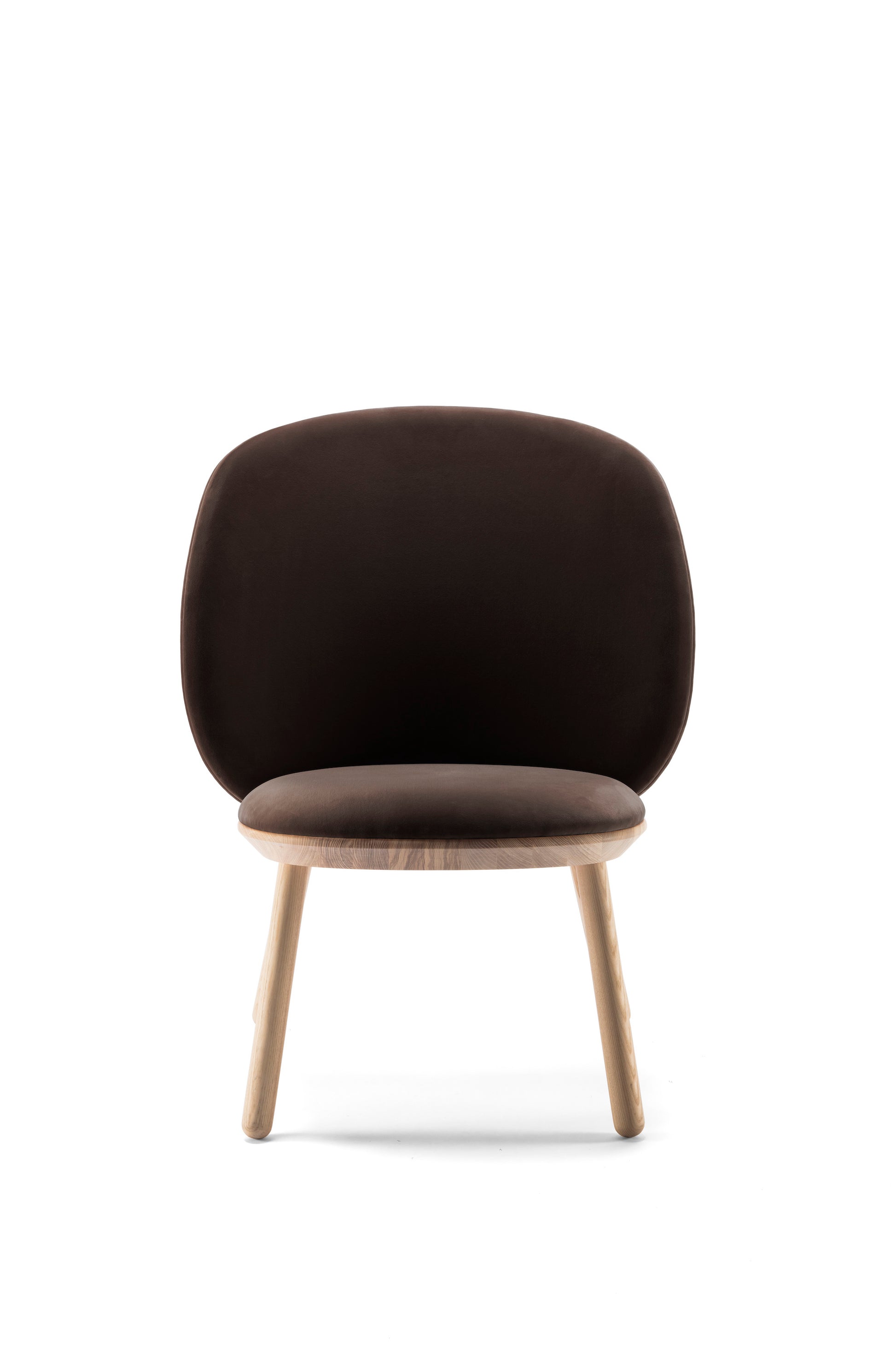 Brown Naïve Low Velour Accent Chair