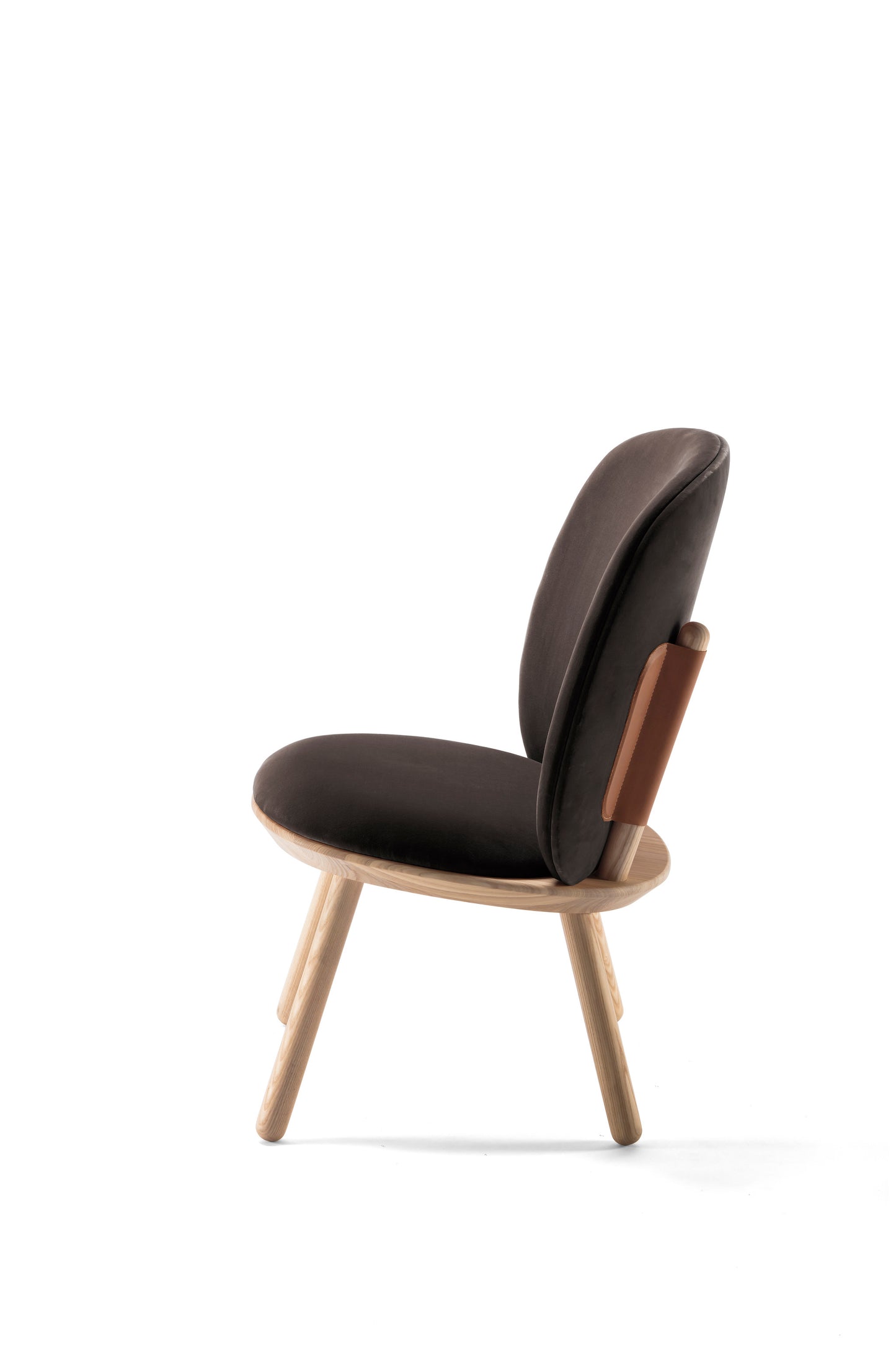 Brown Naïve Low Velour Accent Chair