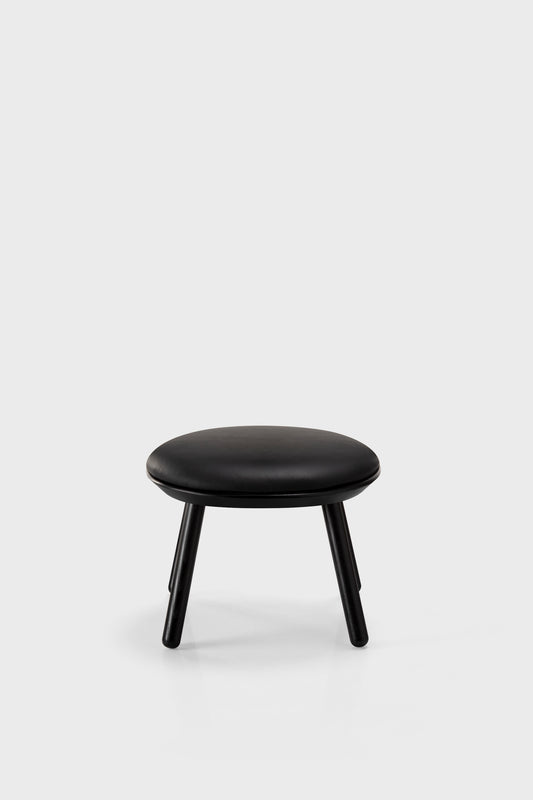Naïve Ottoman Black Leather
