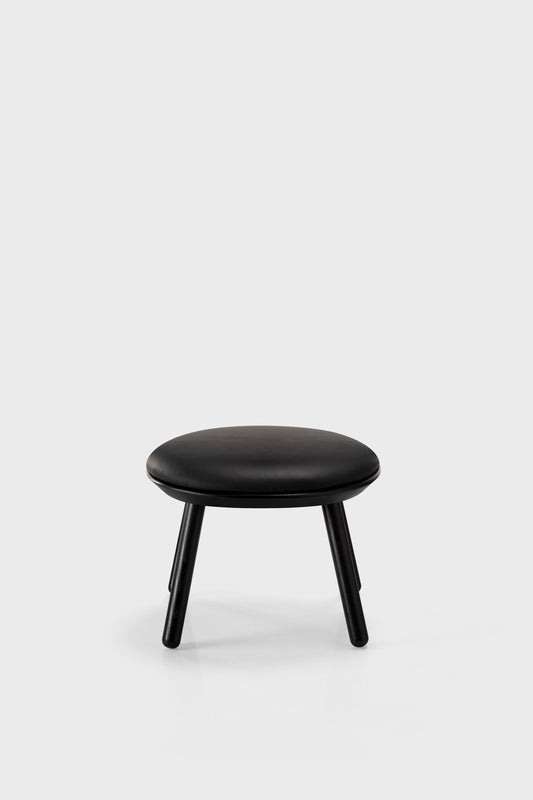 Naïve Ottoman Black Leather