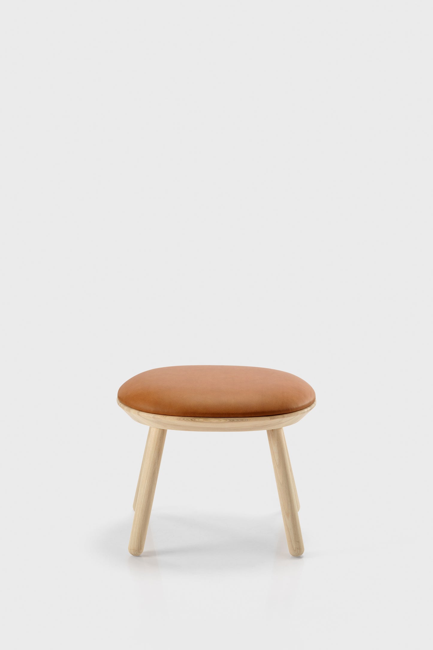 Naïve Ottoman Hulst Dark Brown Leather