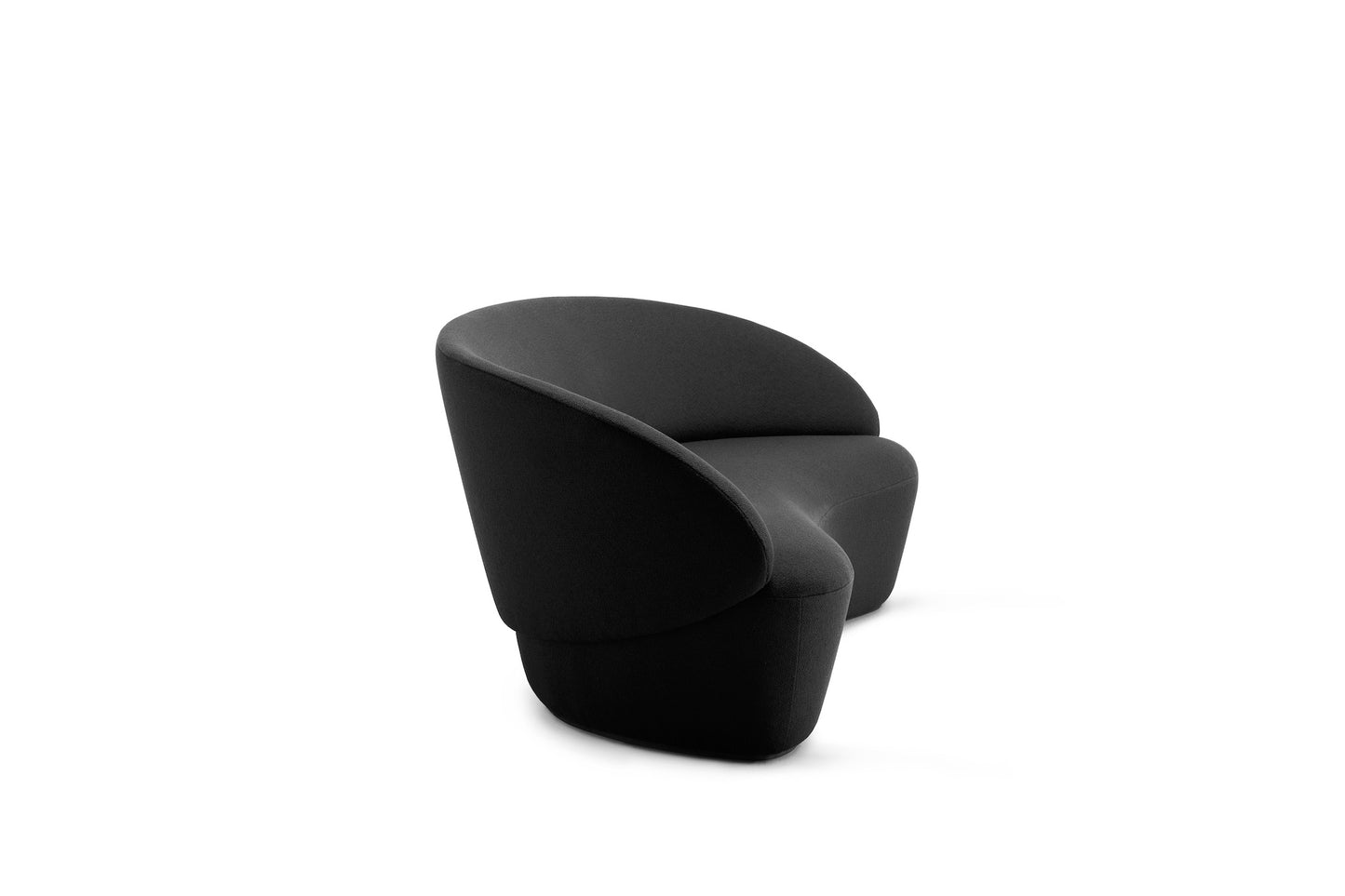 Naïve Camira Yoredale black Wool Two Seater Sofa side